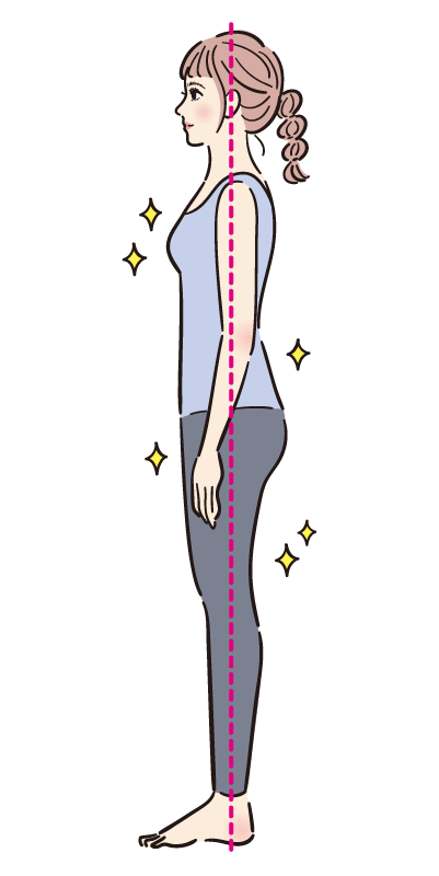 姿勢が良い女性